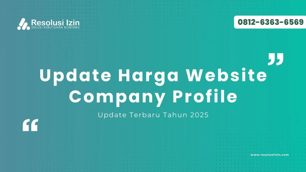 Update Harga Website Company Profile Terbaru 2025