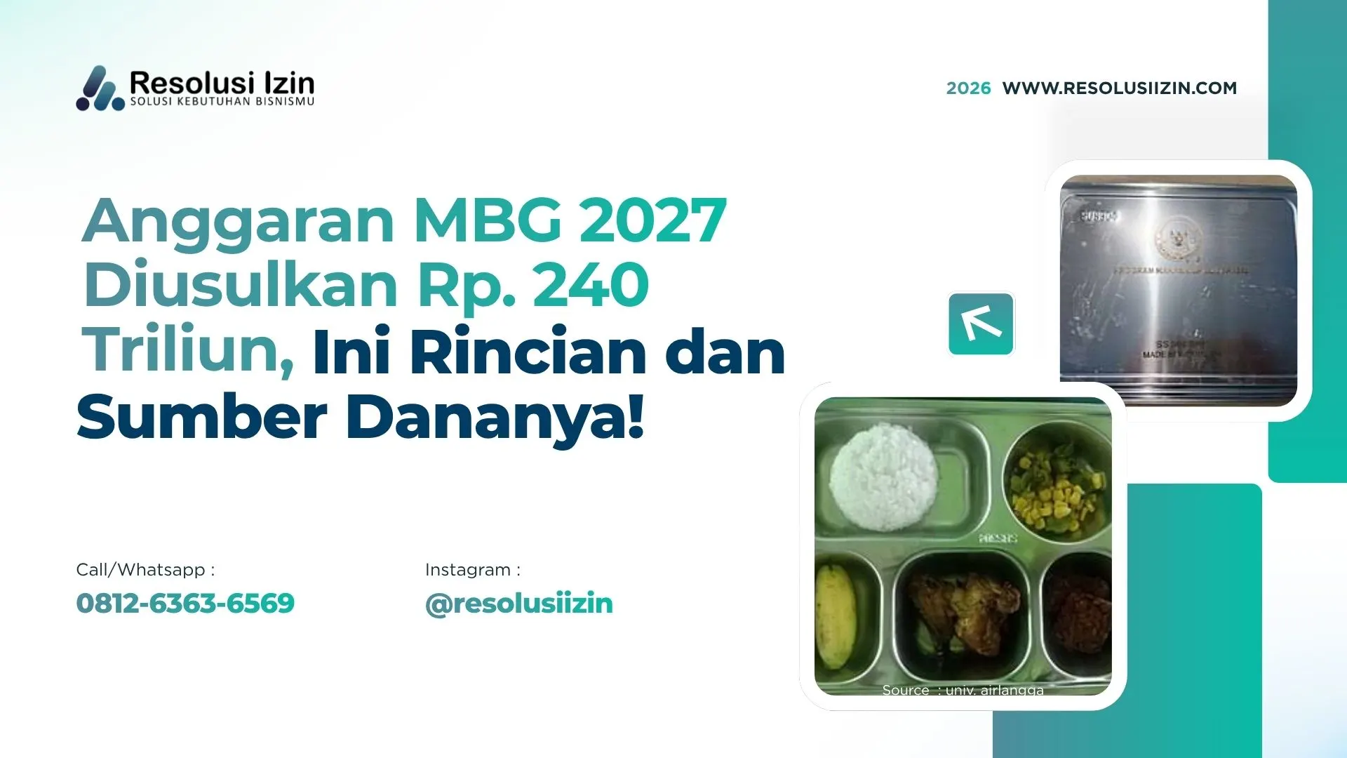 Anggaran MBG 2027 Diusulkan Rp. 240 Triliun