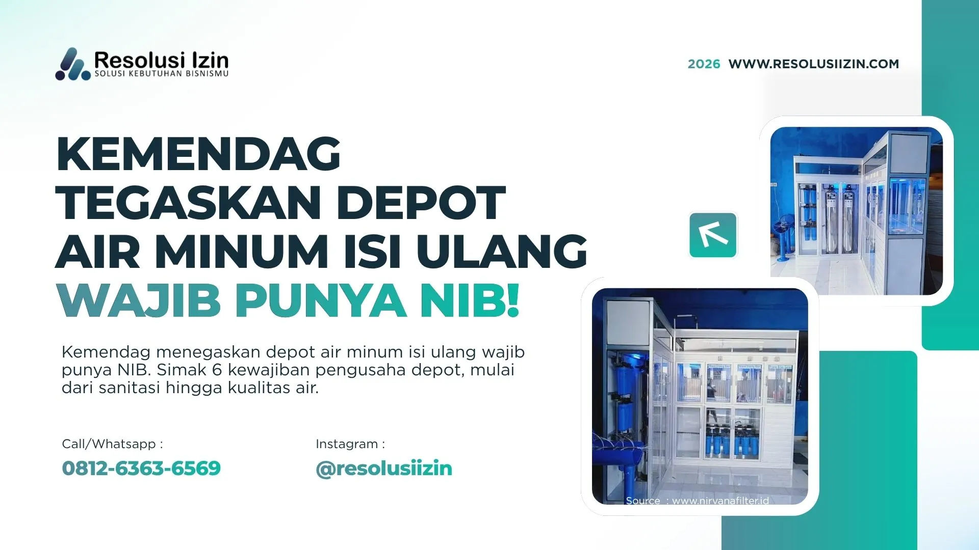 Depot Air Minum Isi Ulang Wajib Punya NIB